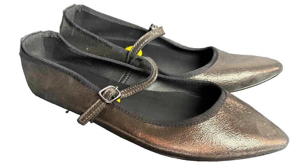 Maypol Spain Metallic Leather Mary Jane Pointed Toe Flats Women’s US 9-9.5/EU 40